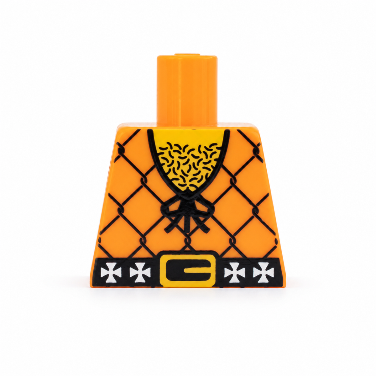 Orange Chainlink Peasant Torso